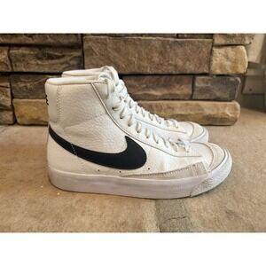 Nike Blazer Mid High Tops White Black Kids Boys Girls Size 3.5